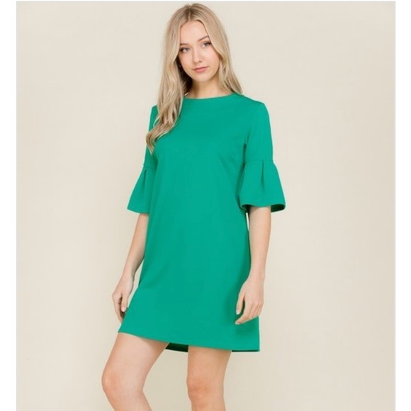 2 Bell Sleeve Shift Dresses MEDIUM - Picture 7 of 7